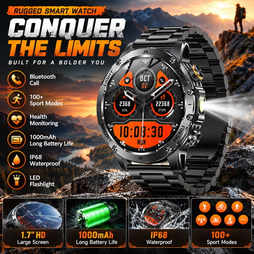 Military smart watch men - watch,